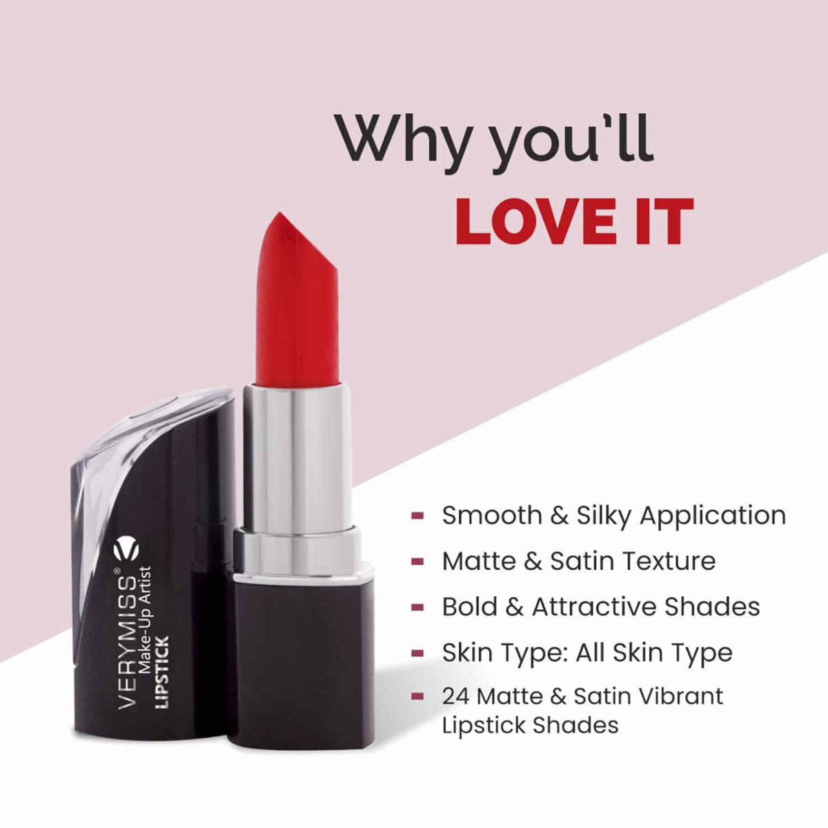 VERYMISS Matte & Satin Lipstick - M09 Pink