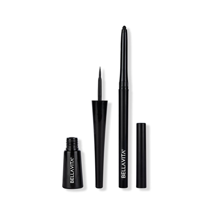 BELLAVITA Intense Drama Waterproof Eyeliner, Black, Matte Finish, Smudge - Proof, Fast - Drying, Felt Tip Applicator, Enriched with Biotin, 3.5 ml - Vamzn#