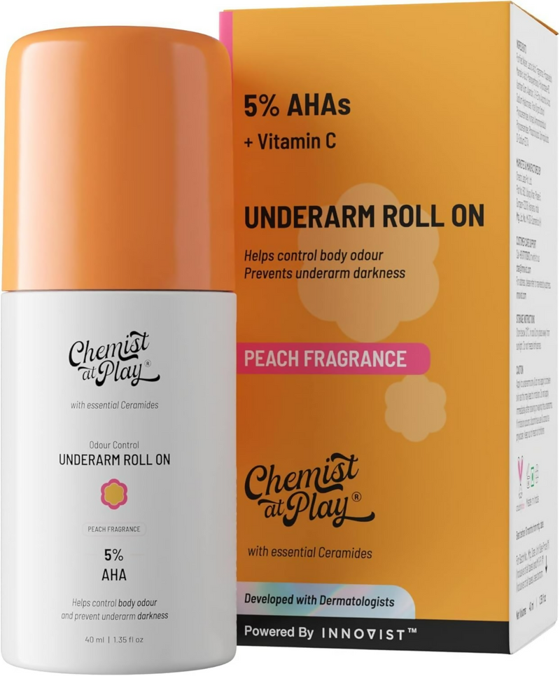 Chemist At Play UnderArm Roll-On with 5% AHA (Peach Fragrance)