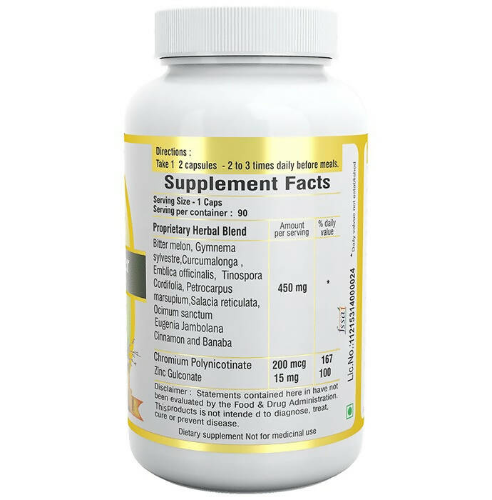 Sushrut Ayurved Good Health Sugar Knocker Veg Capsules