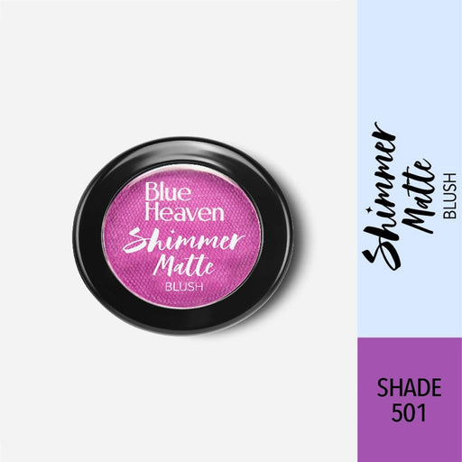 Blue Heaven Shimmer Matte Blush Shade 501 - Vamzn#