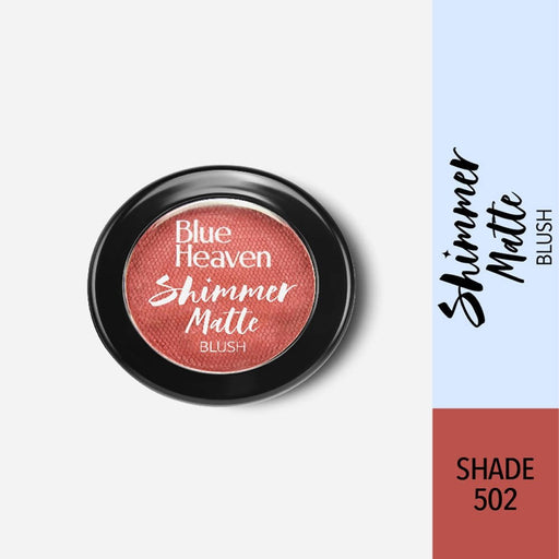Blue Heaven Shimmer Matte Blush Shade 502 - Vamzn#