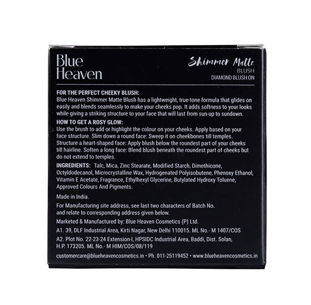 Blue Heaven Shimmer Matte Blush Shade 505 - Vamzn#