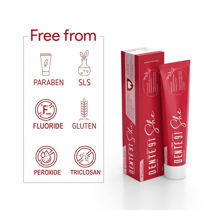 Dente91 She Toothpaste Specially Crafted For Women, Remove Plaque