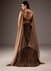 Brown Banarasi Silk Bridesmaid Lehenga