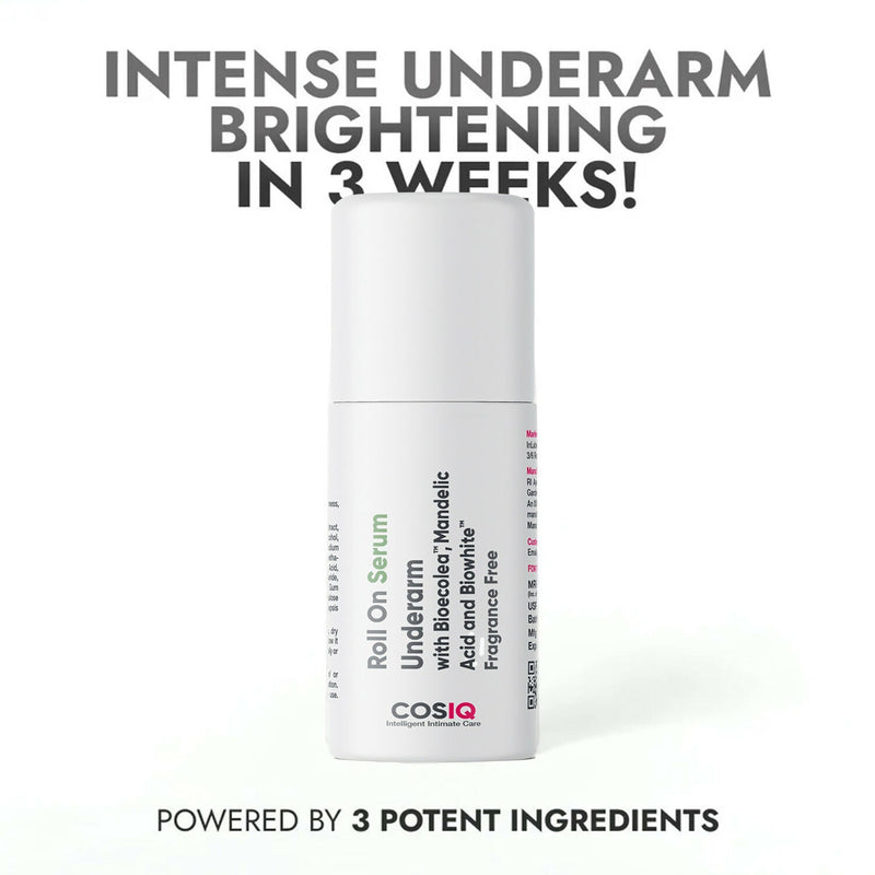 Cos-IQ Brightening Underarm Roll On Serum, With Bioecolea, Mandelic Acid and Bio White Fragrance Free