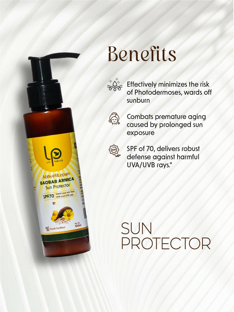 Life Purified Abhyetilepam Baobab Arnica Sun Protector SPF 70 Pa++++