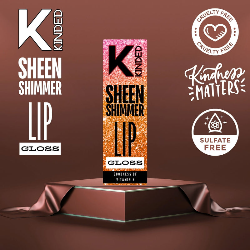 KINDED Sheen Shimmer Lip Gloss - 05 Hibiscus Red