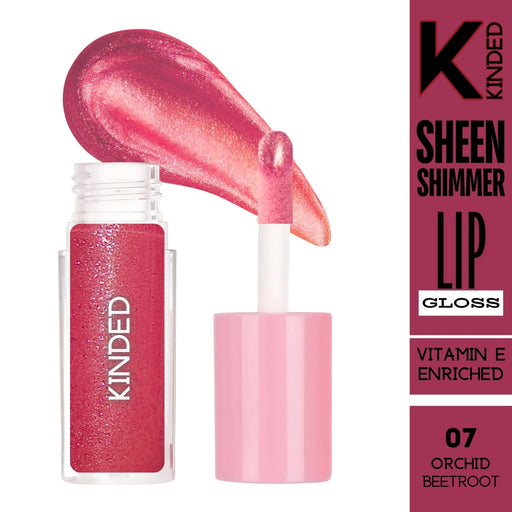 KINDED Sheen Shimmer Lip Gloss - 07 Orchid Beetroot