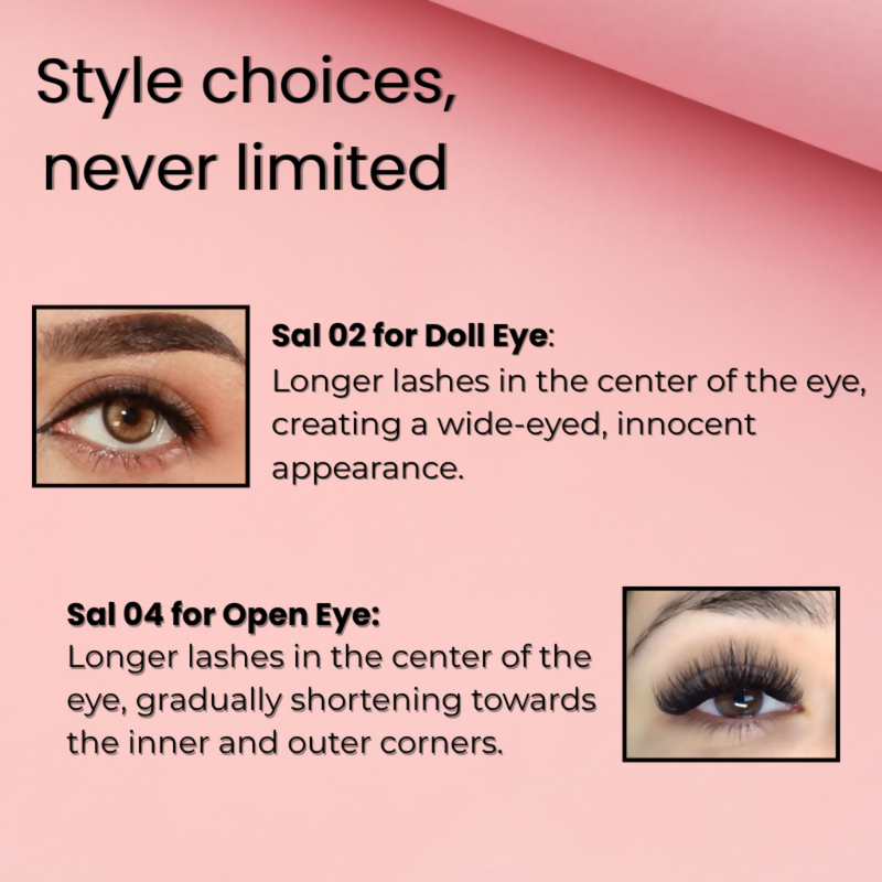 BOBI Self Adhesive Eyelashes SA47 Fox Lash Style – Outer Edge Lift