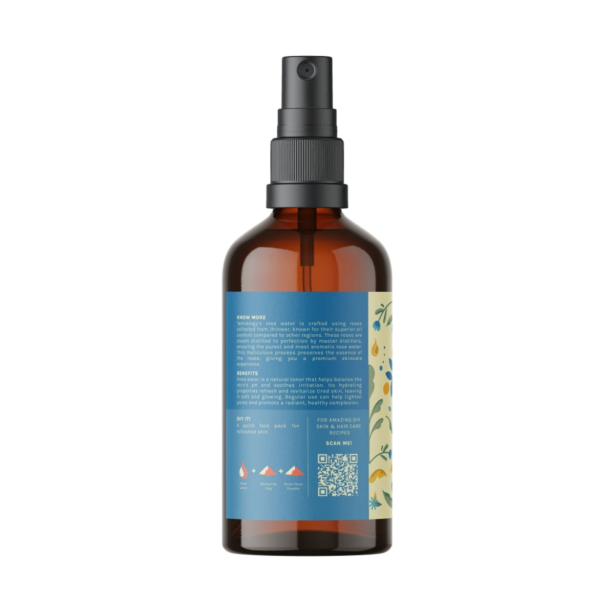 Tattvalogy Gulab Jal Rose Water - Natural Toner, Makeup Primer, Hydrates & Instantly Refreshes Skin