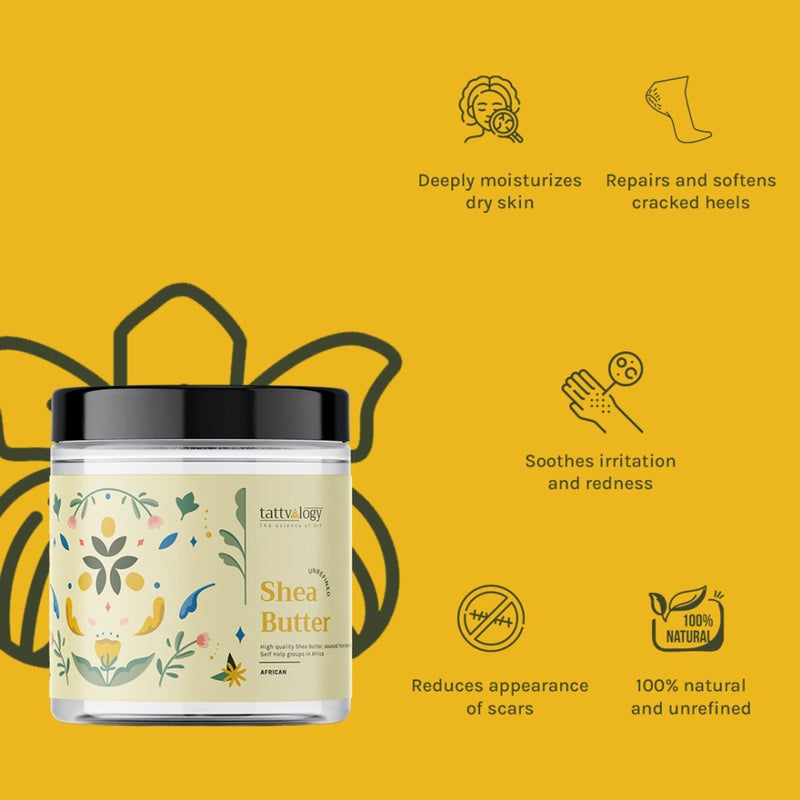 Tattvalogy African Shea Butter, Organic Raw Unrefined, Body Butter & Moisturizer