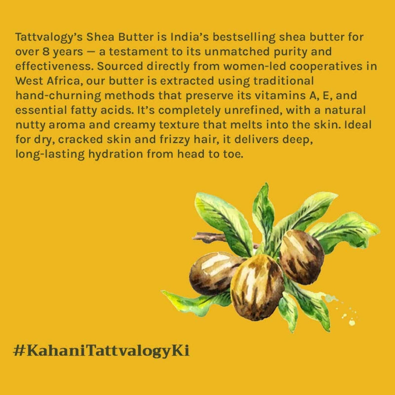 Tattvalogy African Shea Butter, Organic Raw Unrefined, Body Butter & Moisturizer