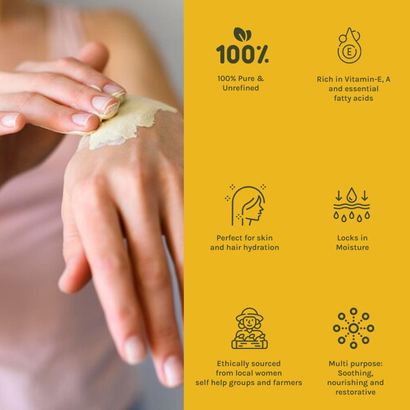 Tattvalogy African Shea Butter, Organic Raw Unrefined, Body Butter & Moisturizer