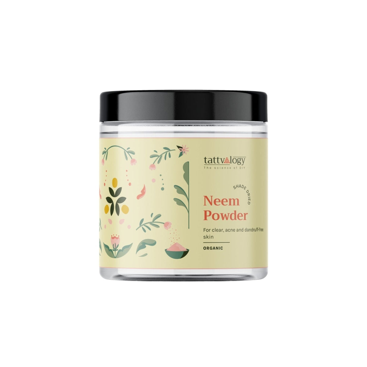 Tattvalogy Organic Neem Powder - Fights Acne & Dandruff, Purifying Face & Hair Mask for Healthy Skin