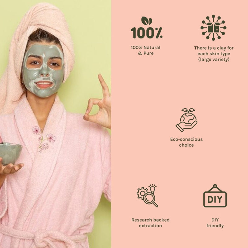 Tattvalogy Multani Mitti Powder - Fuller’s Earth, Low Silica, High Dirt Pulling for All Skin Types