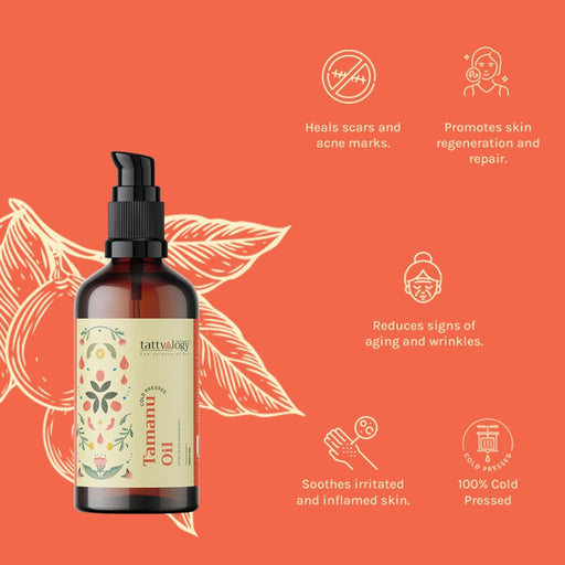 Tattvalogy Tamanu Oil - Cold Pressed, Reduces Scars & Wrinkles, Boosts Collagen, Ideal for Oily Skin