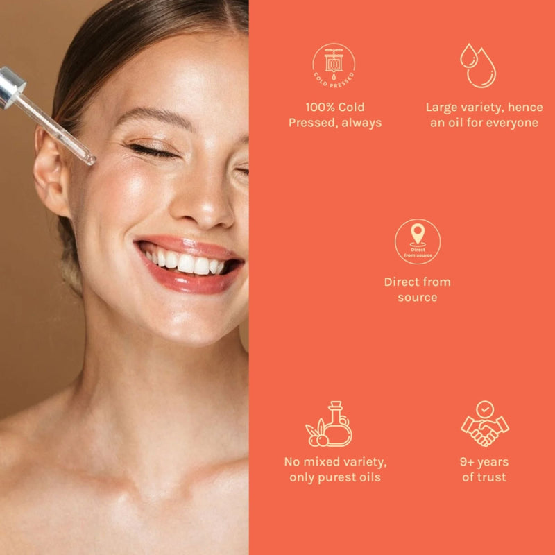 Tattvalogy Raw Rosehip Oil - Vitamin-C Rich, Boosts Collagen, Reduces Hyperpigmentation for Glow