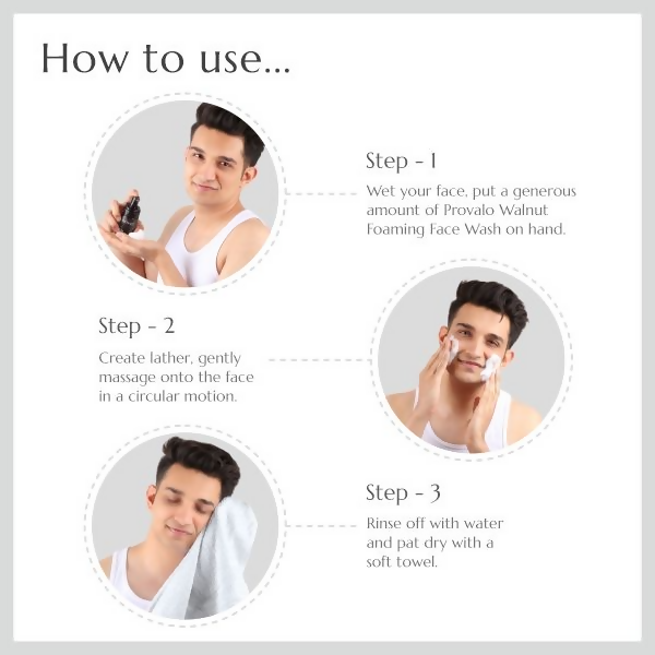 Provalo Walnut Acne Control And Pimple Care Foaming Face Wash For Men