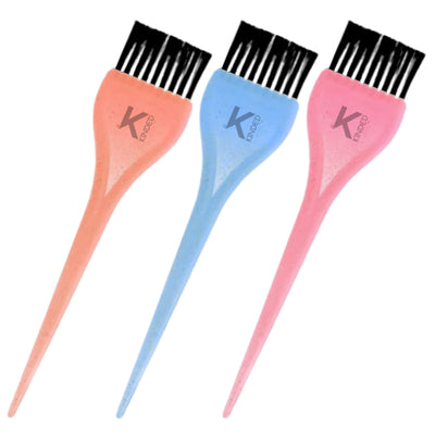 KINDED Multipurpose Pink Orange Blue Hair Color and Mehndi Brush Set of 3