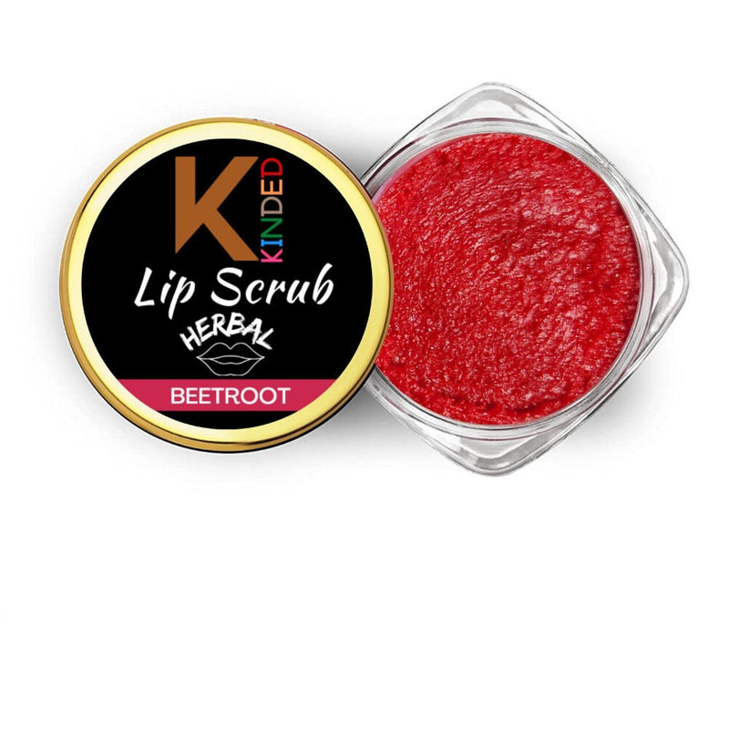 KINDED Lip Sugar Scrub Herbal Exfoliator - Beetroot