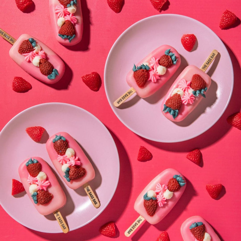 The Sass Bar Strawberries N' Cream Popsicle Soap