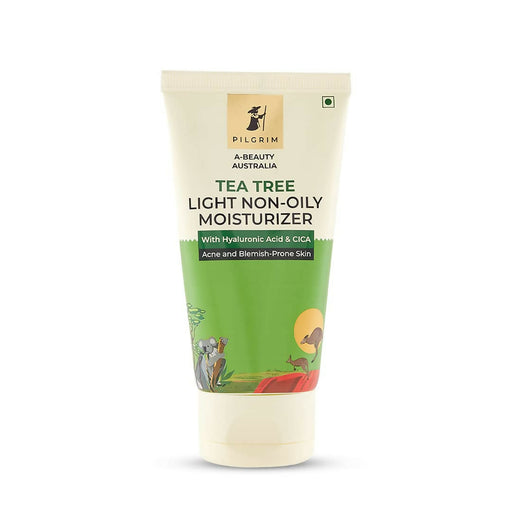 Pilgrim Australian Tea Tree Oil Free Face Moisturizer For Oily & Acne Prone Skin With Hyaluronic Acid & CICA