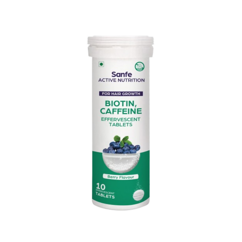 Sanfe Active Nutrition Biotin Caffeine Effervescent Tablets For Hair Growth