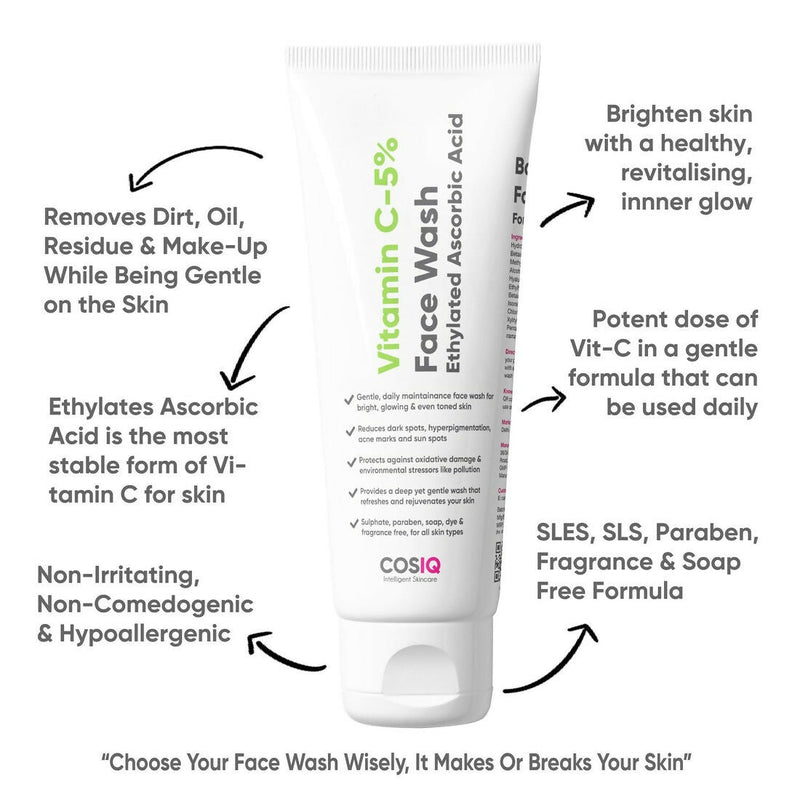 Cos-IQ Vitamin C-5% Brightening and Glow Face Wash