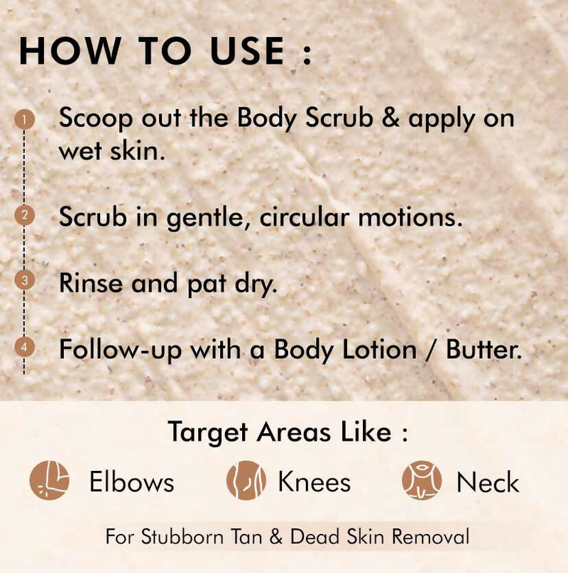 mCaffeine Coconut Cookie Body Scrub, Exfoliates & Removes Tan, Calming Coconut Aroma