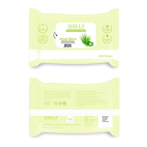 Shills Professional Refreshing Wet Wipes - Aloe Vera