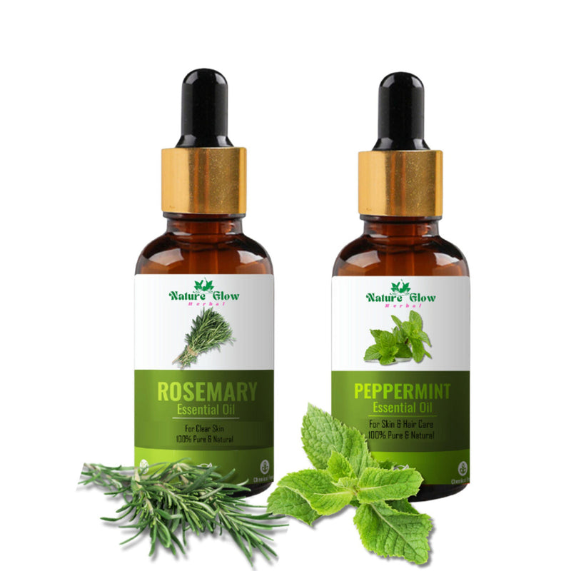 Nature Glow Herbal Rosmerry & Peppermint Hair Oil Combo
