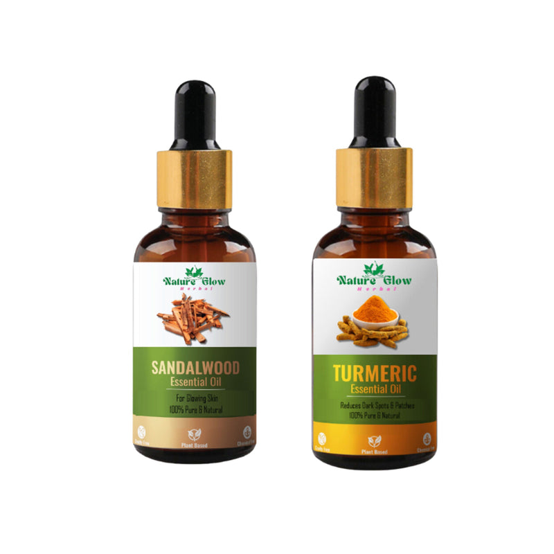 Nature Glow Herbal Sandalwood & Termaric Aromatherapy Oil Combo