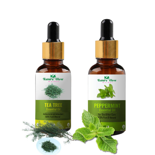 Nature Glow Herbal Tea Tree & Peppermint Essential Oil Combo