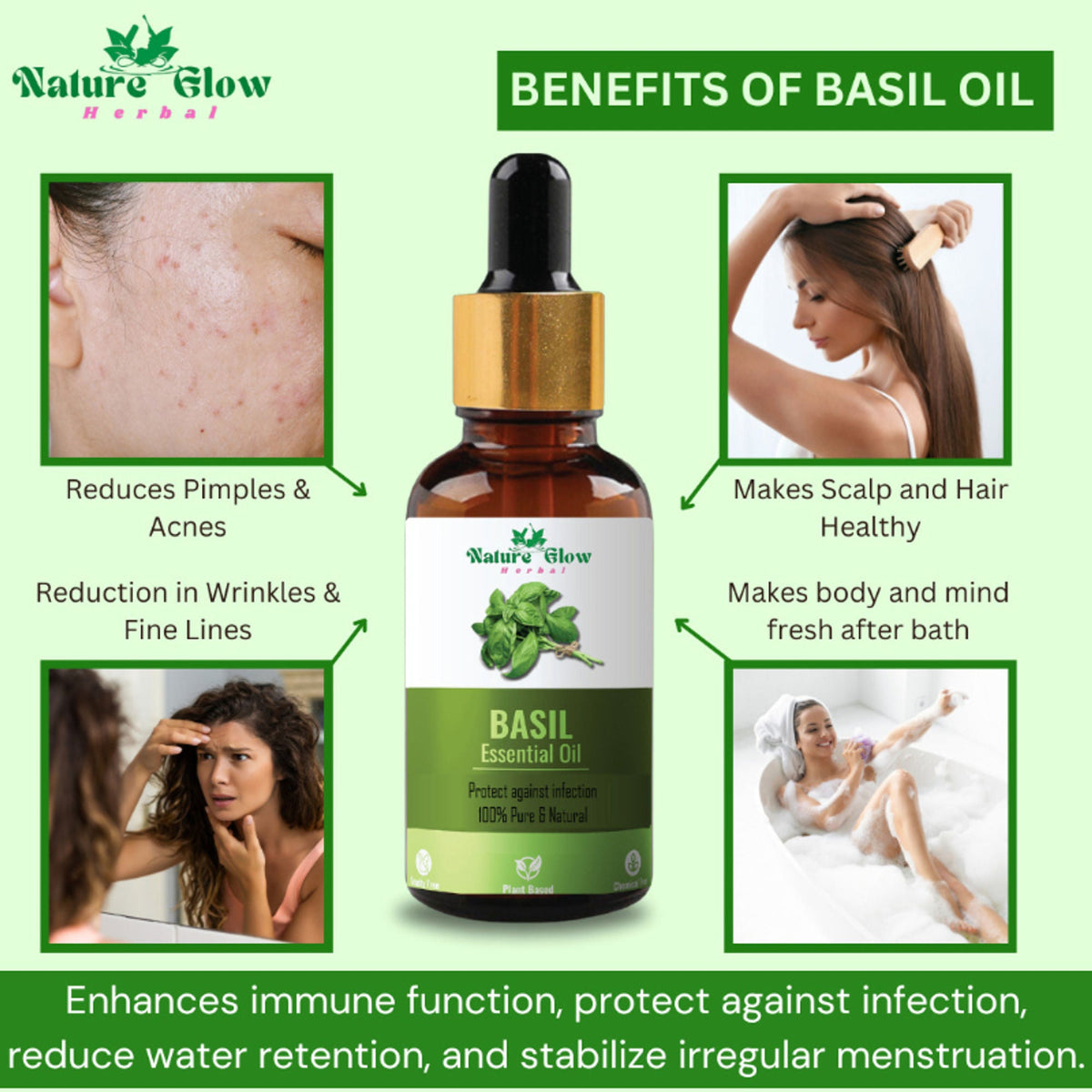 Nature Glow Herbal Rosemary & Basil Essential Oil