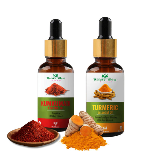Nature Glow Herbal Kumkumadi & Turmeric Essential Oil Combo