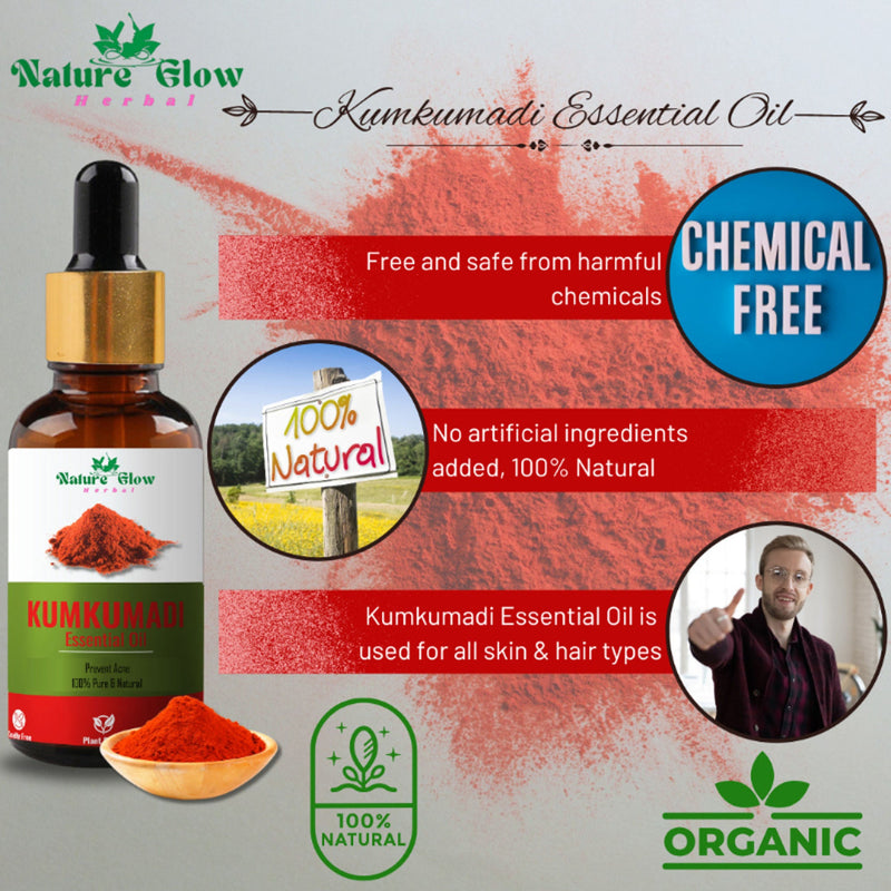 Nature Glow Herbal Kumkumadi & Turmeric Essential Oil Combo