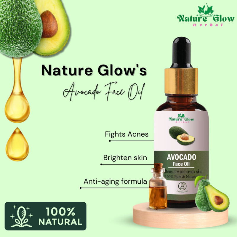 Nature Glow Herbal Finest And Freshest Avocado & Grapeseed Facial Oil Combo