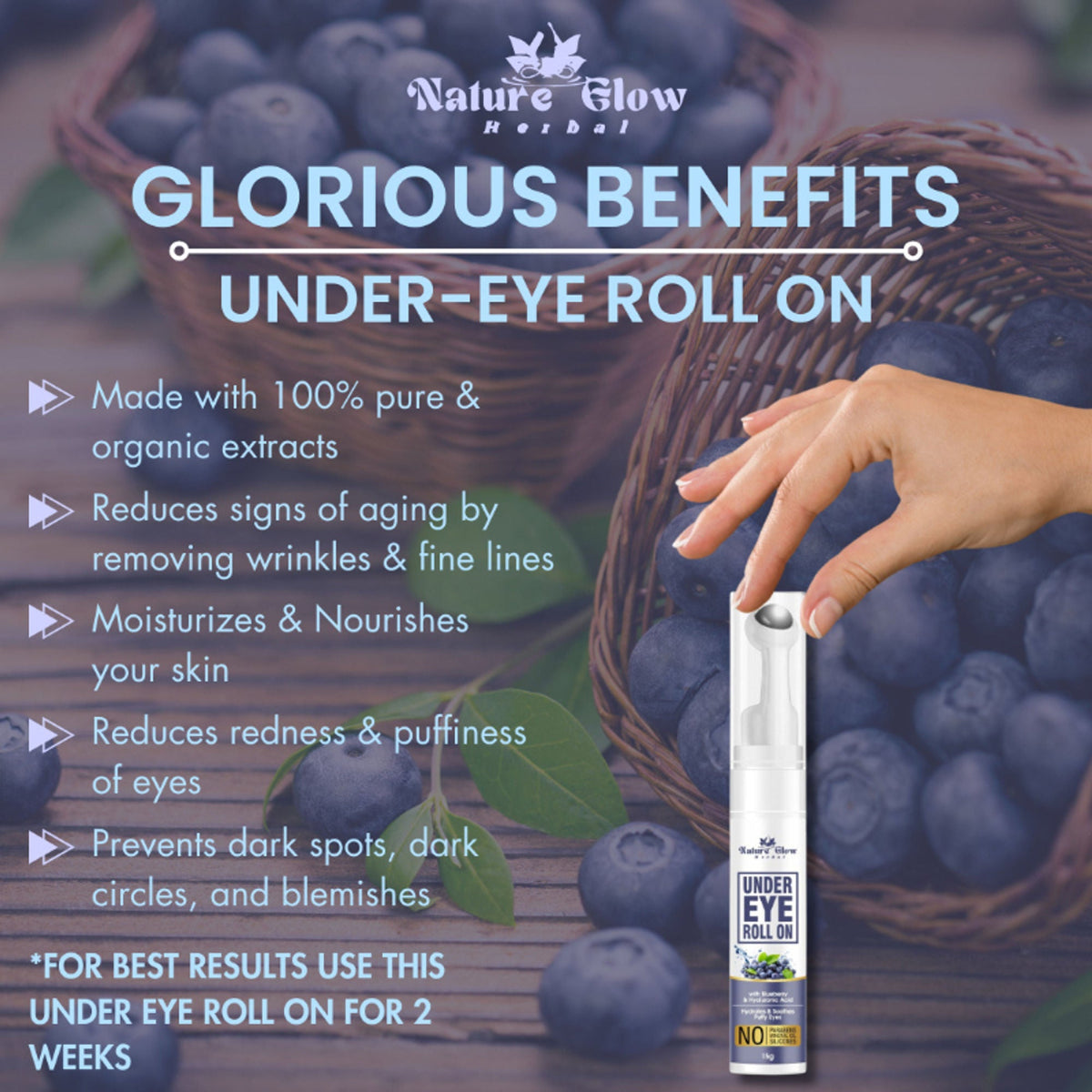 Nature Glow Herbal Under Eye Gel Roll Combo