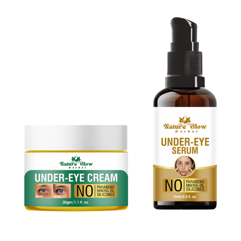 Nature Glow Herbal Under Eye Serum & Eye Cream Combo