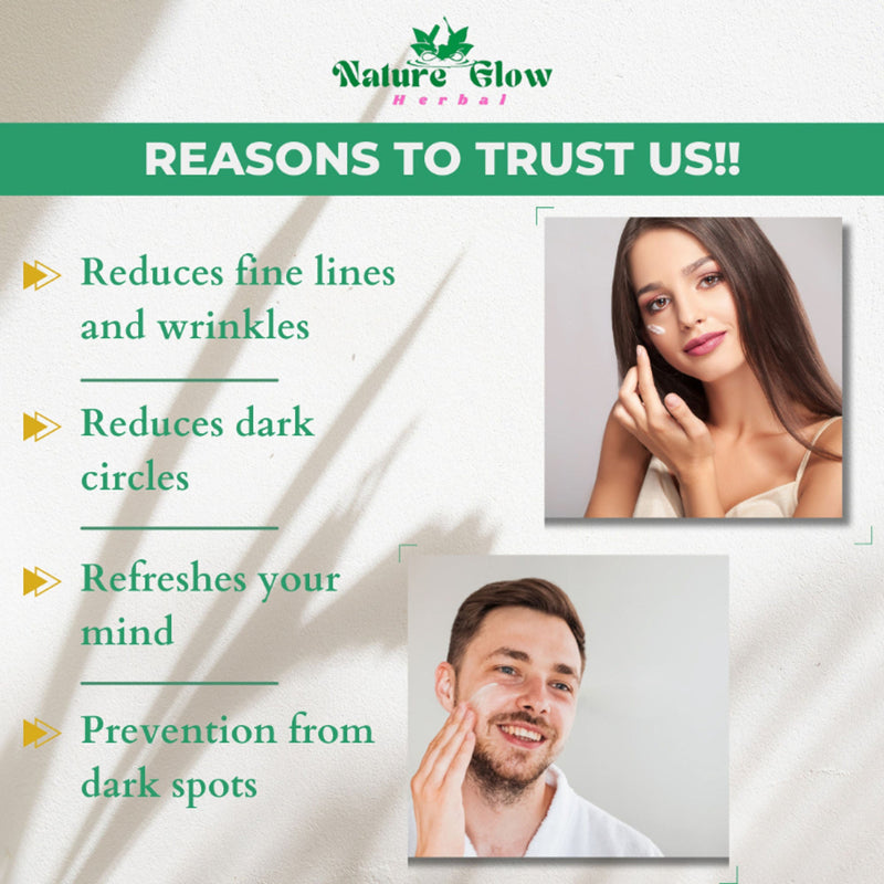 Nature Glow Herbal Under Eye Cream & Caffiene Roll On Combo