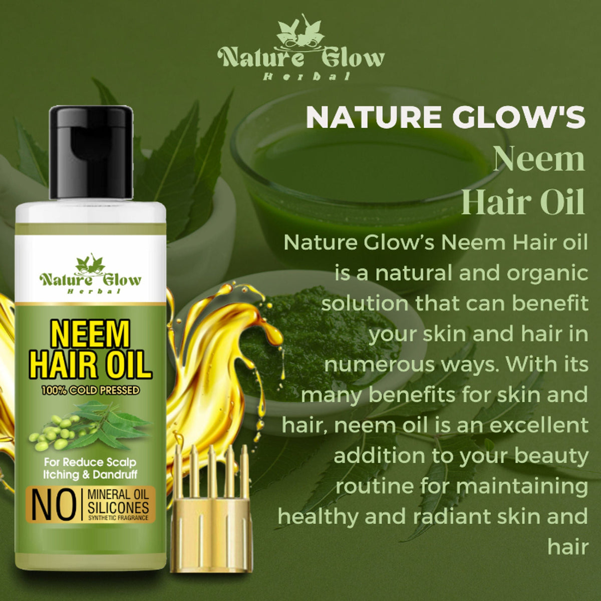 Nature Glow Herbal Neem & 4 In 1 Onion Hair Oil Combo