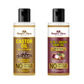 Nature Glow Herbal Castor Oil & 4 In 1 Hair Oil Combo