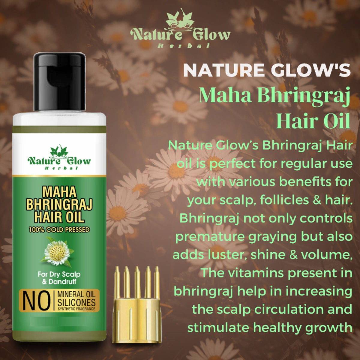 Nature Glow Herbal Bhringraj & Onion Black Seed Hair Oil Combo