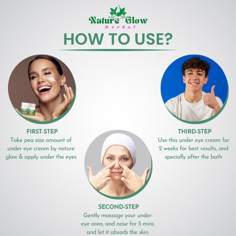 Nature Glow Herbal Under Eye Cream, Brighten, Hydrate