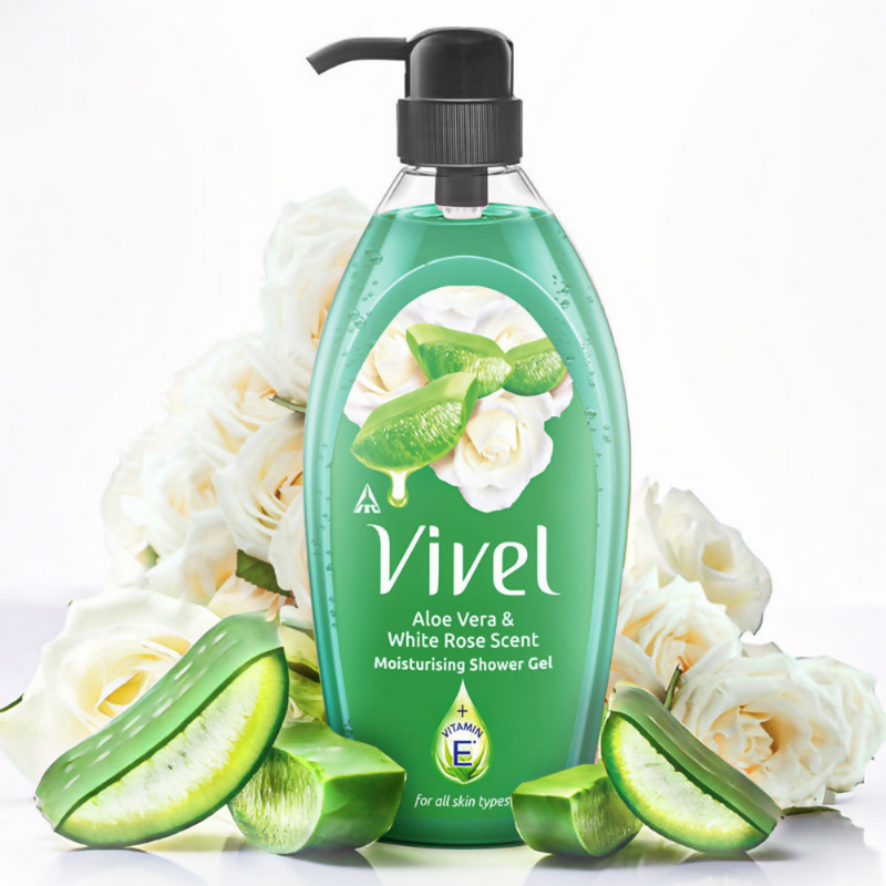 Vivel Aloe Vera & White Rose Scent Moisturizing Shower Gel