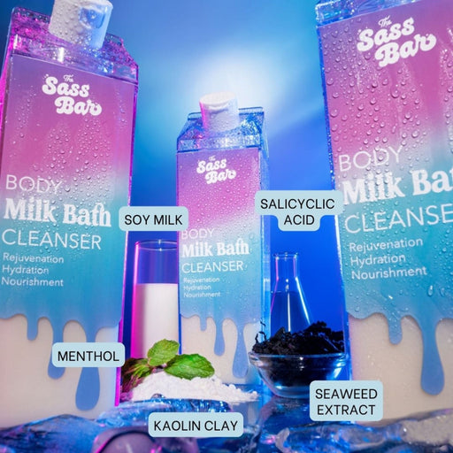 The Sass Bar Aurora Cooling Bodywash Cleanser with Salicyclic Acid + Kaolin Clay For Oily Skin
