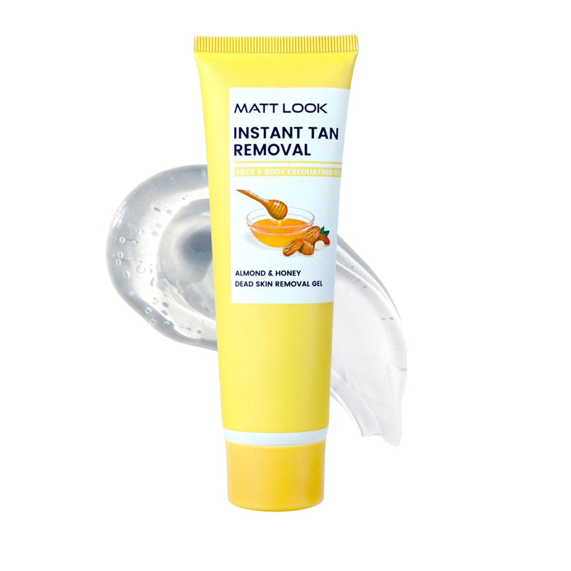 Matt Look Instant Tan Removal With Almond & Honey Dead Skin Removal Gel