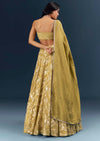 Citrus Green Banarasi Silk Bridesmaid Lehenga With Heavy Hand Embroidery