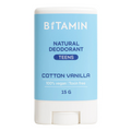Bitamin Cotton Vanilla Teens Natural Deodorant Roll On Stick
